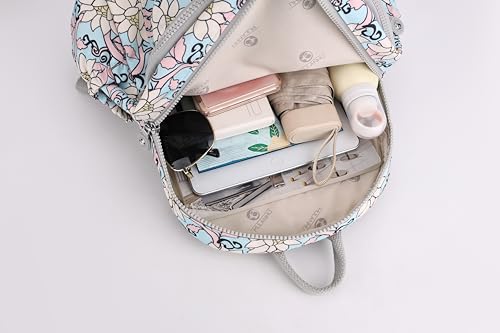 Image of Pealwel Mini Backpack Purse for Women,Small Nylon backpacks for Ladies Backpacks Women Anti Theft Travel Bag (Vine flower)