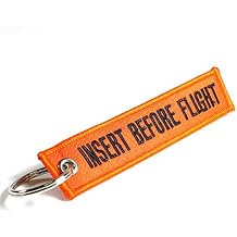 Rotary13B1 - Insert Before Flight Keychain - Orange/Black