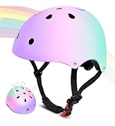 Kids Helmet for 2-3-5-8-14 Ages(Toddler/Kids/Youth) Girls and Boys, Ventilation and Impact Resist...