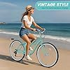 DoCred 24/26 Inch Beach Cruiser Bike, 7 Speed Adult City Bike, Lightweight Adults Bikes for Men & Women, Carbon Steel Frame Commuter Bicycle Cruiser Bicycle, Multiple Colors #5