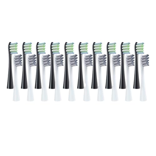 �����\�ȃu���V�w�b�h 20 �AOclean Air 2 /One/SE X/X PRO/Z1/F1/�d�����u���V�m�Y���ƌ݊�������A�L���b�v�t��������(10Black10Gray)