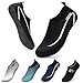 Produktbild WateLves Wasserschuhe Badeschuhe Damen Herren Aquaschuhe Strandschuhe Schnell Trocknend Slip on Breathable Surfschuhe Unisex Schwimmschuhe für Beach Pool Surfen Yoga Linie Schwarz 40/41