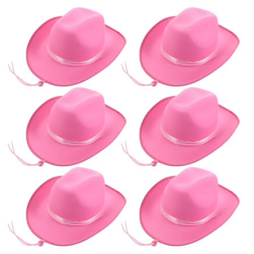 Chapeaux cowboy rose pour enterrement de vie de garçon et fête à thème accessoire western