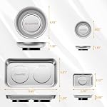 4-Pack Magnetic Parts Tray Set, Heavy-Duty 3"/6" Round & Square - Image 2