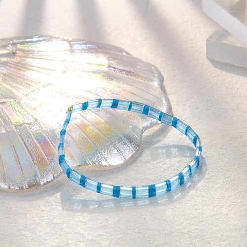 Image of KELITCH Women Tila Beads Stretch Bracelets Handmade Women Charm Strand Beaded Bracelets Summer Jewelry