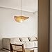 Bomluzo Boho Rattan Pendant Light Fixture Modern Style Hanging Light Bamboo Handwoven 1-Light Hanging Lamp for Farmhouse Bedroom Living Room Dining Room