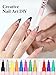 EBANKU 12 Colors Nail Art Pens Set, 3D 0.7MM Nail Polish Pens Quick-Drying Nail Art Acrylic Paint Nail Point Dotting Liner Pen Tools for Home & Salon Nail DIY