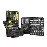 Wintem - Trolley Porta Attrezzi CraftyCart 699 Pezzi con Vassoi Organizzativi e Manico Telescopico, Cassetta Compatta per Uso Professionale e Domestico, Utensili in Acciaio Resistenti