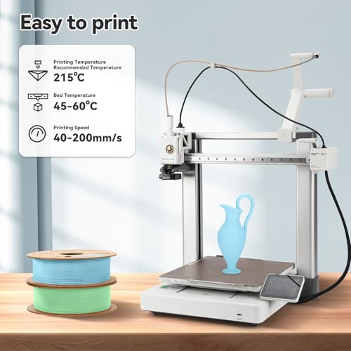 Image of 3DHoJor Matte PLA Filament 1.75mm, Upgrade Matte 3D Printer PLA Filament, 1KG*2 Bundle Cardboard Spool 3D Printing Filament for 3D Printers(Matte Green+Blue 2Pack)