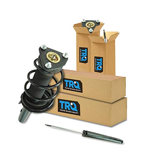 TRQ Front Rear Complete Quick Loaded Strut Spring Assembly Shock Set Kit 4pc for 2012-2013 Ford Focus 2.0L Built Before 2/4/2013