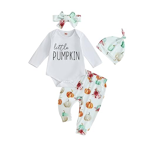 FIOMVA My First Christmas Outfits Newborn Baby Girl Boy Car Xmas Tree Romper Onesie+Pants Hat Set Cute Fall Winter Clothes