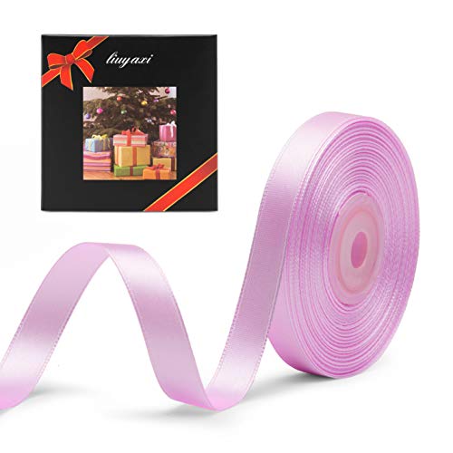 Image of Solid Color Double Faced Lavender Satin Ribbon 3 /8 inch X 25 Yards, Ribbons Perfect for Crafts, Wedding Decor, Bow Making, Sewing, Gift Package Wrapping and More