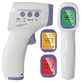 Thermogen Non Contact No Touch Thermometer for Adults Kids Babies Forehead and Baby Digital Temperature Gun Touchless Scan Thermometers 3 Color Mode to Display Results Adult Child Humans