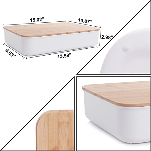 Citylife File Organizer With Bamboo Lid Plastic Storage Bin Project Case For Organizing A4 Paper, Scrapbook, Documents, Photo #TOP4