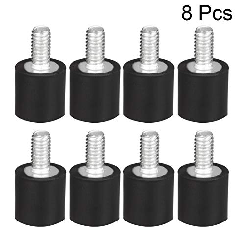 Uxcell M4 Male Female Rubber Mounts,Vibration Isolators,Shock Absorber 10Mm X 10Mm Black 8Pcs #TOP2