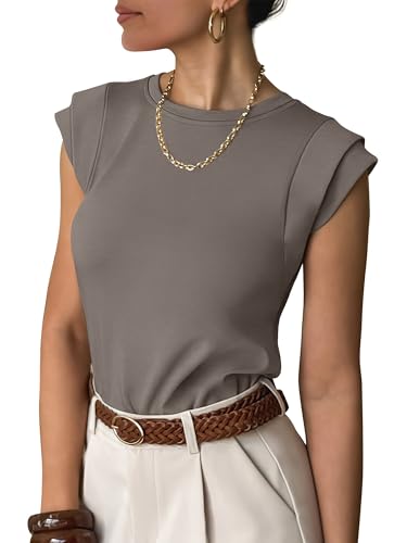 Image of ANRABESS Business Casual Tops for Womens Cap Sleeve Summer Dressy Shirts 2026 Trendy Work Office Outfits Clothing
