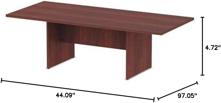 Alera alera Valencia Series Conference Table, Rectangular, 94.5w x 41.38d x 29.5h, Medium Cherry