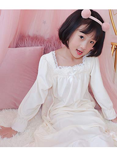 Image of Girls Princess Nightgown,Winter Long Sleeve Flannel Nightdress Pajamas Dress Kids 3-12 Years