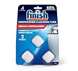 Finish In-Wash Dishwasher Cleaner, Cleans Hidden Grease and Grime, 3 Tablets (3 Washes, 3 Months Supply)