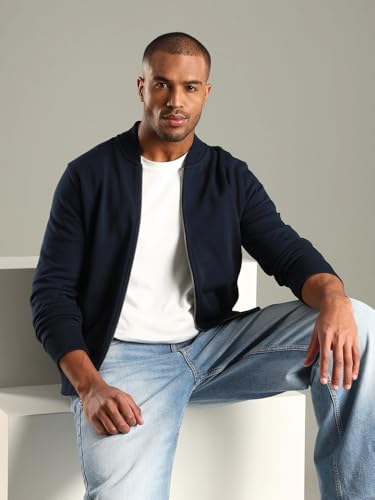Image of Solid Regular Fit Cotton Jacket