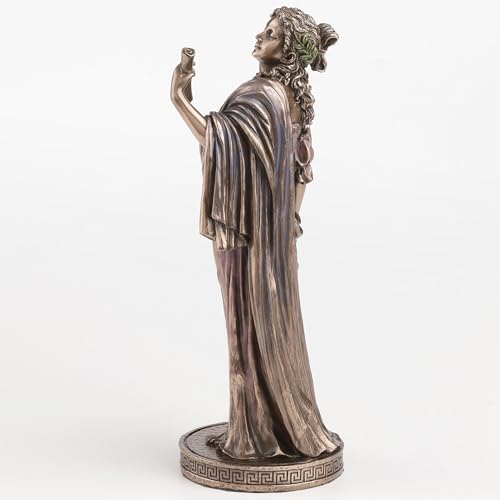 Escultura Clío, Musa Griega de la Historia, Bronce y Resina miniatura 3