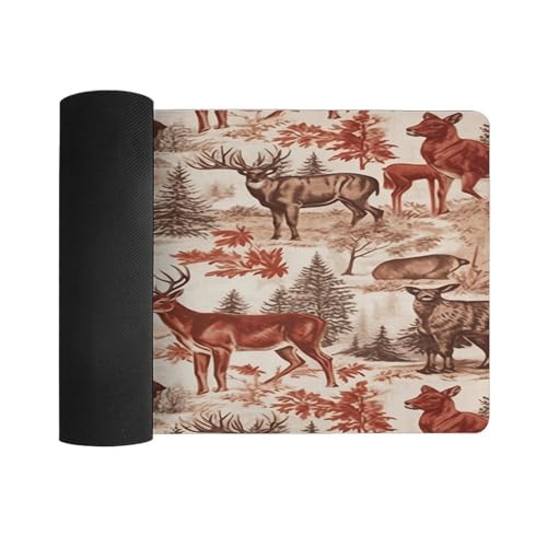 Animal Wilderness Bear Deer Pad para Escritorio Grande miniatura 3