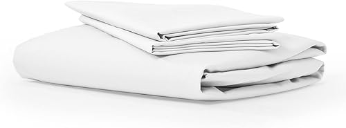 Miniatura 7 de Everyday Sábana bajera ajustable de percal y 1 funda de almohada sin sábana plana o superior, 100% algodón, bolsillo profundo de 15 pulgadas,