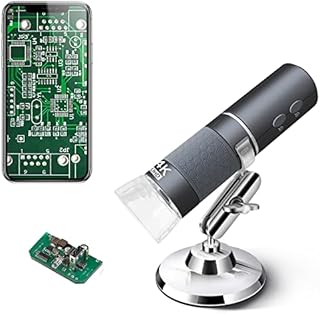 Jiusion WiFi USB Digital Handheld Microscope, 50 to 1000x Wireless Magnification Endoscope 8 LED Mini Camera with Metal Stand Compatible with iPhone iPad Mac Windows Android