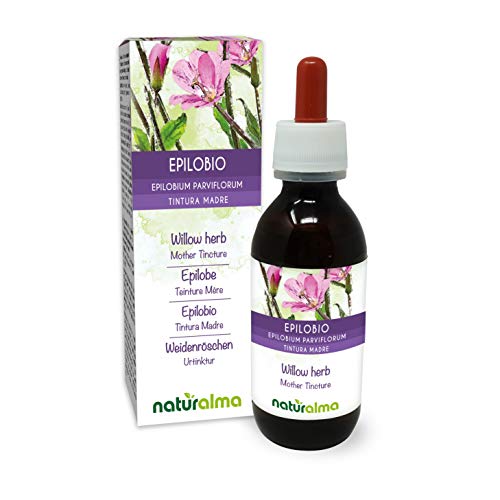Epilobio (Epilobium parviflorum) hierba Tintura Madre sin alcohol Naturalma - Extracto líquido gotas 120 ml - Complemento alimenticio - Vegano