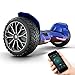 8.5" Self Balance Board Skateboard Elettrico Bluewheel HX510 con Standard di Sicurezza UL2272, Impostazione Colore Tramite App, Bluetooth Altoparlante Motore 700W, LED, con cover di alluminio (Blu)