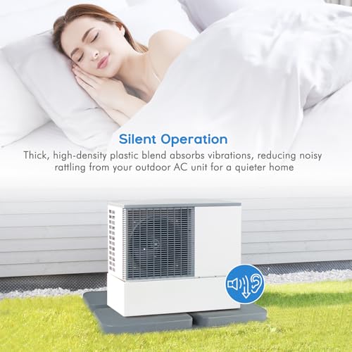 Kodilin Mini Split Pad 34.7" x 18.1" x 2" Condenser Pad - Universal Anti-Vibration Base for Outdoor AC Units | All-Weather PP Material | 800lb Capacity | Noise Reducing & Non-Slip Design by Kodilin - Used condition - Image 5