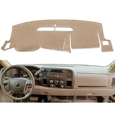 Dash Cover Fit for Chevy Chevrolet Silverado 1500 LT/WT 2500HD 3500HD 2007-2013, GMC Sierra 2007-2013 Dashboard Mat Carpet (08-13 Beige) Y74