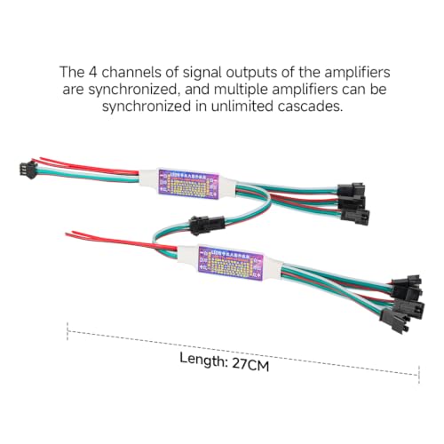 Image of BTF-LIGHTING WS2812B WS2811 SM16703 SK6812 WS2814 IC etc 3Pin RGB TTL Amplifier 1 to 4 Support 3PIN Addressable LED Strip,Fairy String,Matrix Panel,Module etc DC5V DC12V DC24V (Pack of 2)