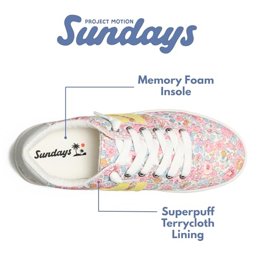 Image of Sundays Canvas Sneakers Women - Memory Foam Insole with Breathable Canvas Shoes for Women Footwear - Non-Slip with Lightweight and Comfortable Womens Sneakers