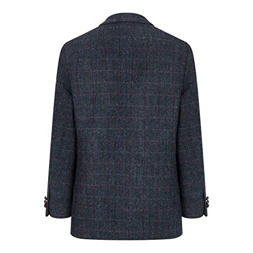 Walker And Hawkes - Men's Harris Tweed Blakemore Blazer - Royal Blue - 52 #TOP2
