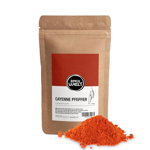 Spicy Welt Pimienta de Cayena Molida (100g) - Cayena Pura en Polvo – para Salsas Picantes, Guisos y Adobos | Intensa, Aromática y Estimulante | 100% Natural & Sin Aditivos
