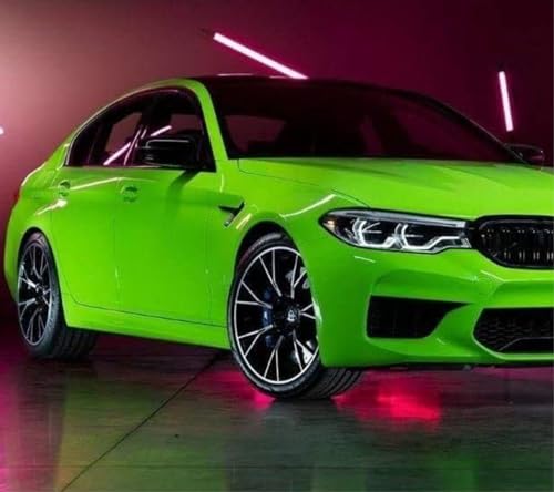 Image of CREON Wrap for Car & Bike Self Adhesive Polyvinyl Chloride Wrap Sheet Sticker & Decal Roll Film Auto Car Vehical Bubble Release (1 feet x 5 feet, Green Glossy Wrap)