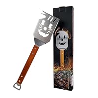 VELLUSTRA BBQ Grillbesteck Set, Edelstahl aus, 41.5 * 8cm Multifunktion mit Holzgriff Grillspachtel, Einzigartige Grillwerkzeuge, Professional Grillbesteck Geschenk für Männer