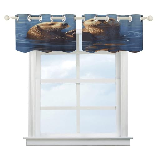 Cortinas opacas de nutrias marinas para llenar de ternura y calma tu hogar 2
