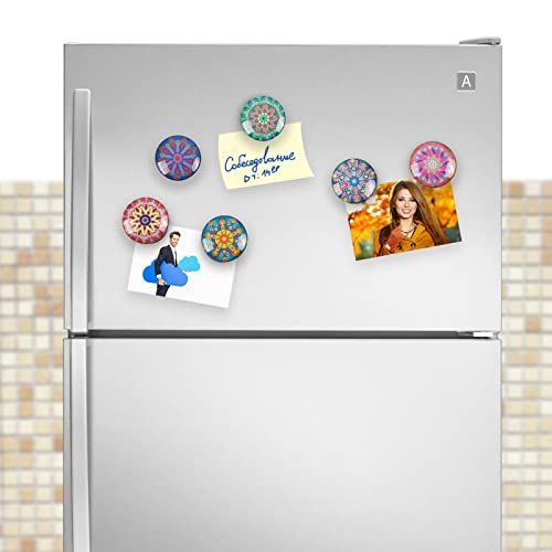 Glass Strong Refrigerator Magnets - 12 Pack Decorative Magnets For Fridge Cute Decor For Home Kitchen Office Whiteboard Locker Accessories (Datura Refrigerator Magnets) #TOP2