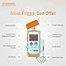 Frigga M2E Reusable Temperature Data Logger with External Probe Multi-Use Digital Refrigerator Thermometer USB 14400 Points High Accuracy Temperature Recorder PDF CSV Report