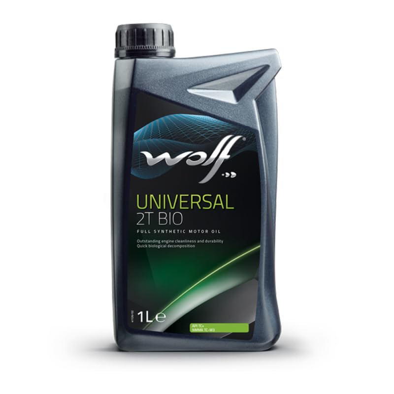 Huile moteur 2 temps professionnelle WOLF UNIVERSAL 2T BIO – Biodégradable - 1 Litre