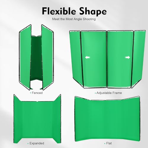 Fond vert avec support 2,4 x 4 m pliable pour studio photo - 6