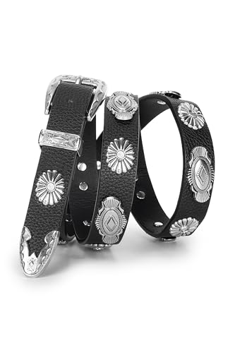 Women's Western-Cowgirl-Leather-Belts Fit Waist 28-38