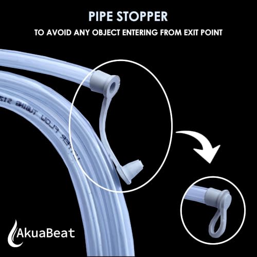 Image of Food Grade Silicone Flexible Tube Pipe 1.5 meter (5 ft) Compatible for Kent Grand Plus RO+UV+UF Water Purifier Semi transparent with stopper, UV resistant