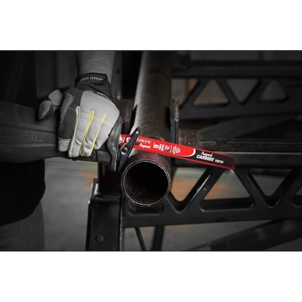 Image of Diablo Amped Steel Demon Carbide Teeth Reciprocating Saw Blade - 3-Pack | 9 inch Length, 8 TPI - Ideal for Thick Metal - 100x Longer Cutting Life - DS0908CFA3