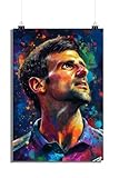 25 Artstreet - Novak Djokovic Poster - Portraitplakat - Hausplakat - Tennis Poster - Wandposter – Hochwertige Plakat & Kunstdrucke – Ohne Rahmen – Posterästhetik - Papier Material - 50x70cm