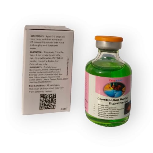 Image of Ayurvedic Navel Oil for Chronic Kabj (Constipation), Pet Gas, Acid Reflux, Heartburn, Pet Ki Gas, Indigestion, IBS, Sluggish Digestion, Khatti Dast, Loss of Appetite, Hard Stool Relief,