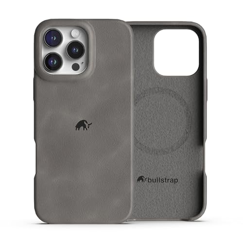Bullstrap Premium Handcrafted Leather Case for iPhone 15 Pro Max | No-Bulk Flawless Fit & MagSafe Compatible | Premium Full-Grain iPhone 15 Pro Max Leather Case w/Beautiful & Unique Patina | Slate