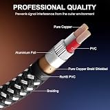 Kabel rozdzielający XLR, żeński XLR na podwójny XLR męski rozdzielacz Y 3-pinowy zbalansowany kabel mikrofonowy (czyste przewody miedziane) - 1 FT